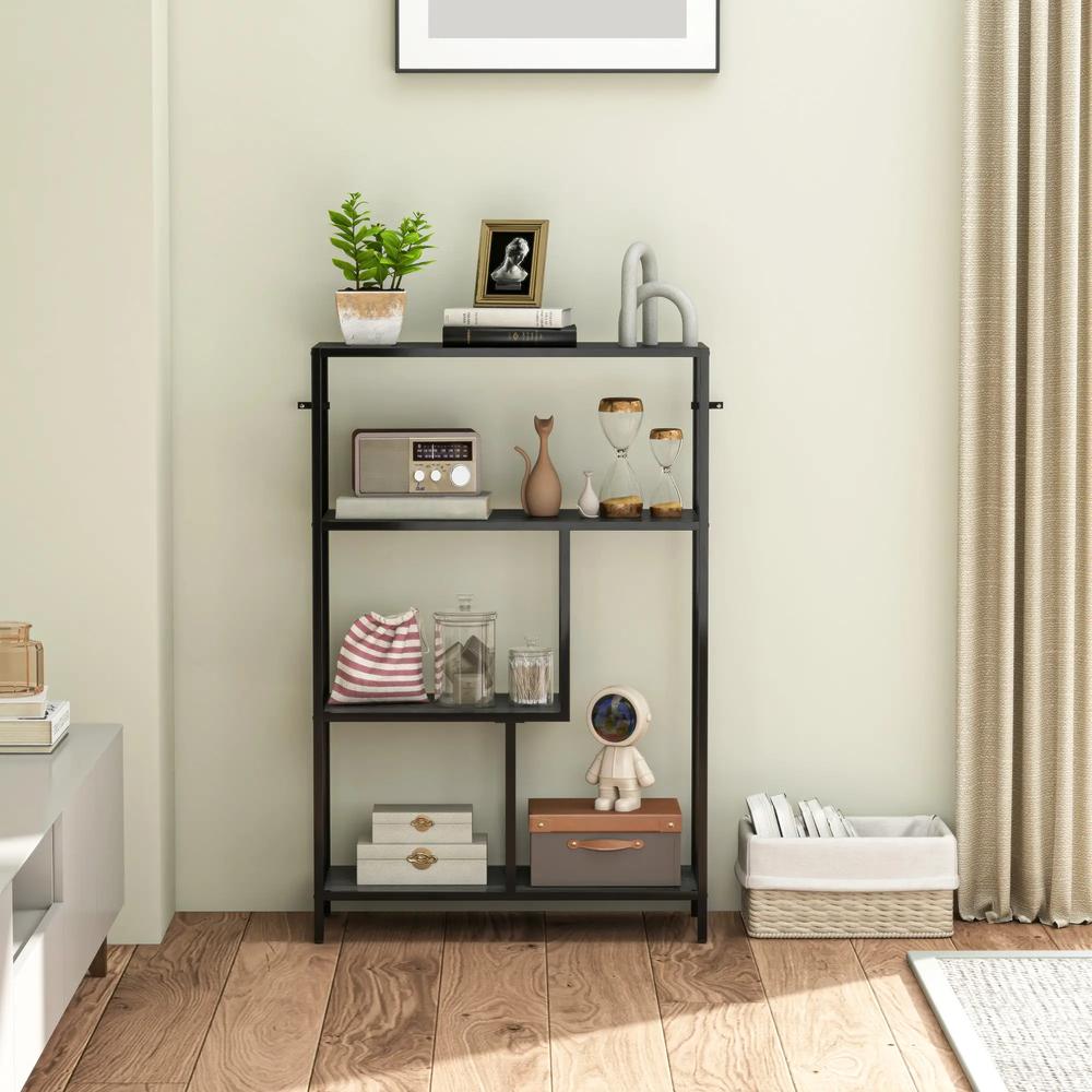HOMCOM 4-Tier Bookshelf with Open Shelves Additional View 8