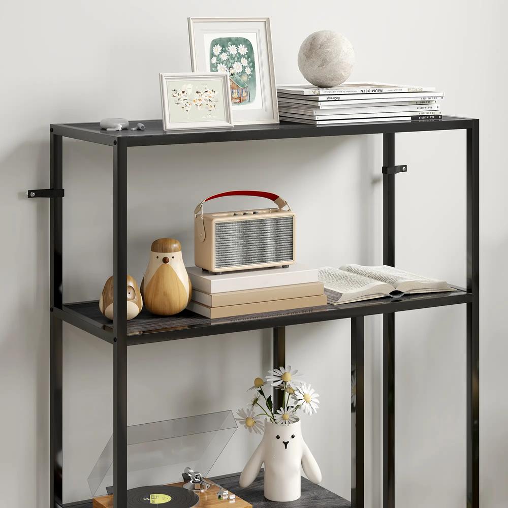 HOMCOM 4-Tier Bookshelf with Open Shelves Additional View 9