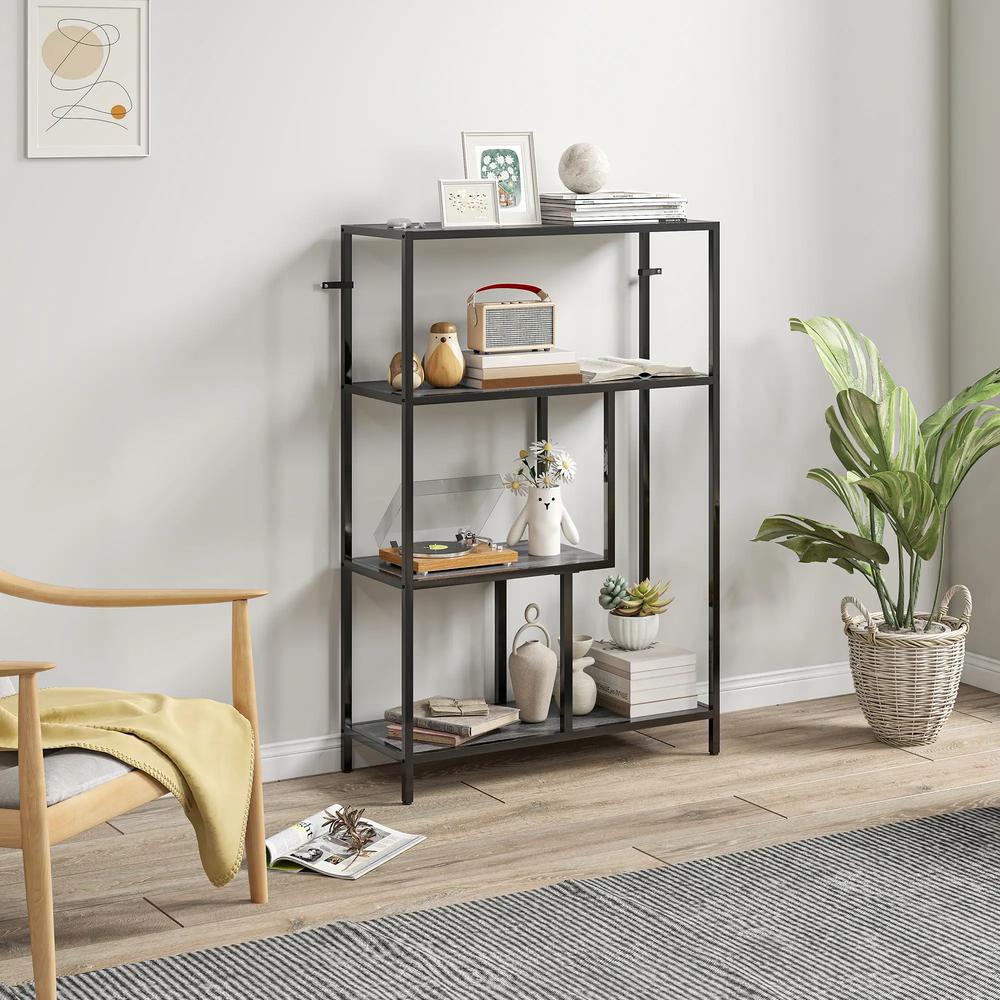 HOMCOM 4-Tier Bookshelf with Open Shelves Additional View 10