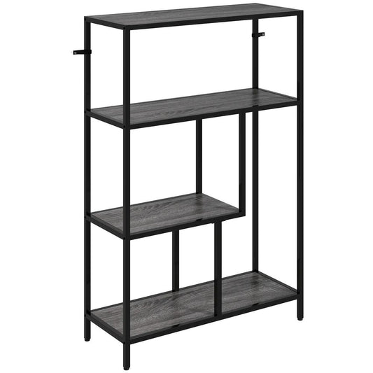 HOMCOM 4-Tier Bookshelf with Open Shelves
