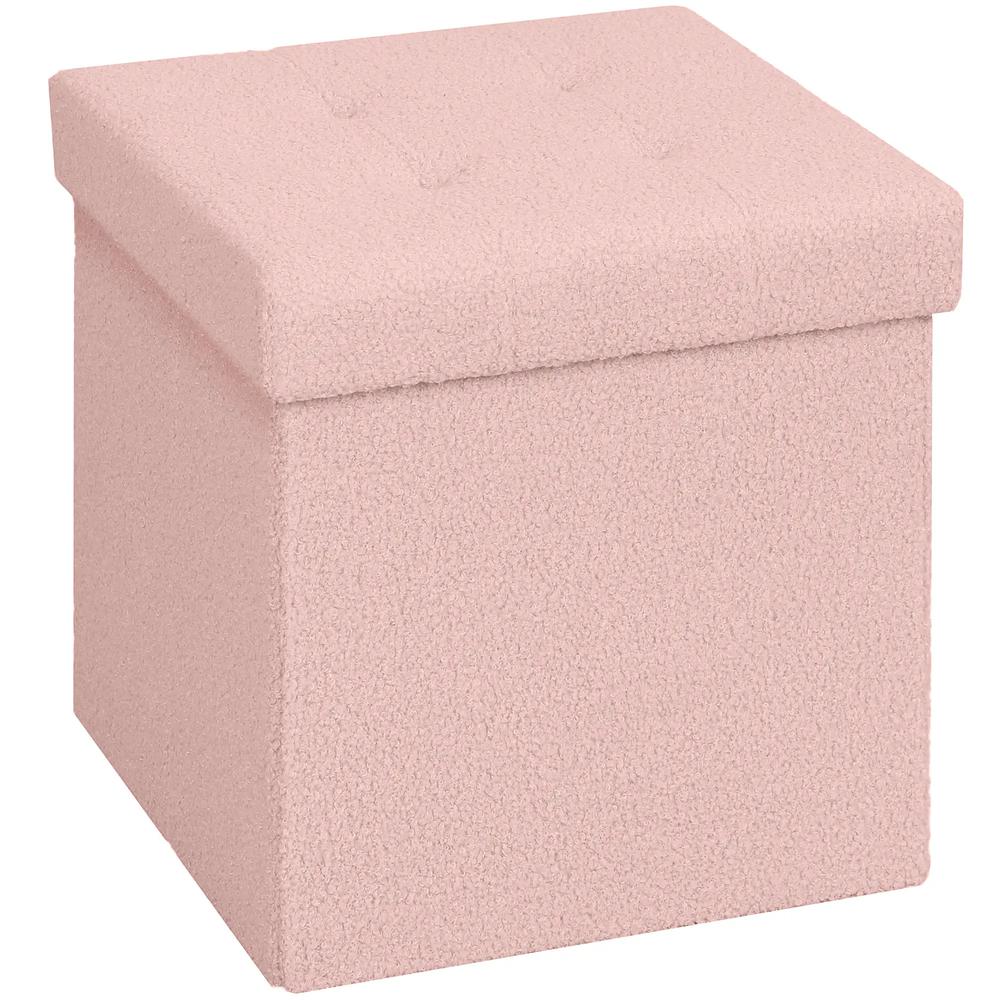 HOMCOM Foldable Sherpa Fleece Storage Ottoman Additional View 12