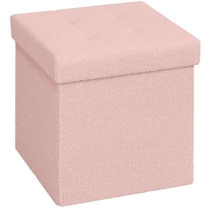 HOMCOM Foldable Sherpa Fleece Storage Ottoman Additional View 12