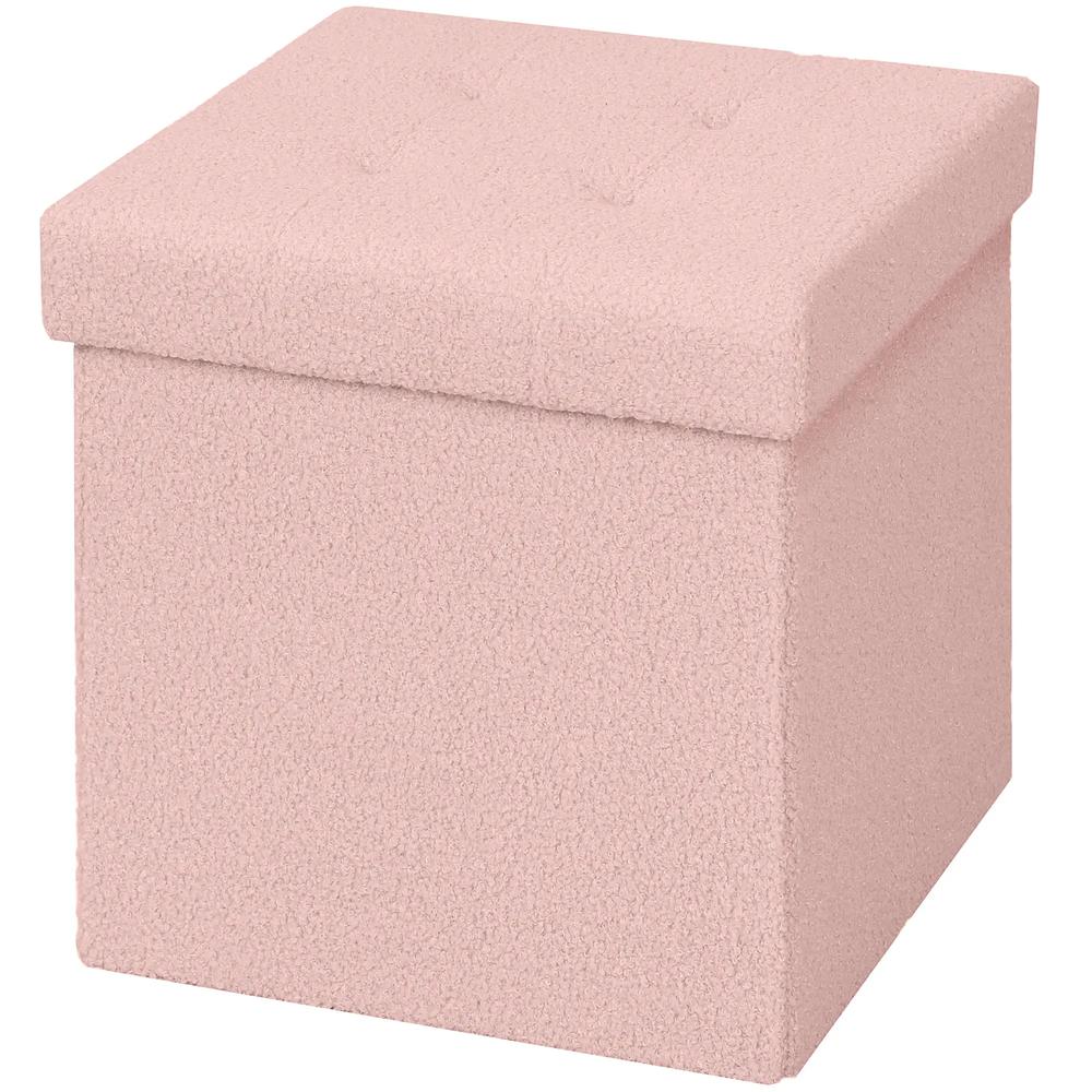 HOMCOM Foldable Sherpa Fleece Storage Ottoman Additional View 22