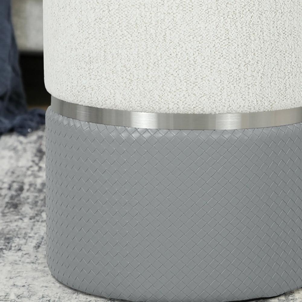 HOMCOM Nesting Round Ottoman with Storage Set of 2 Additional View 19