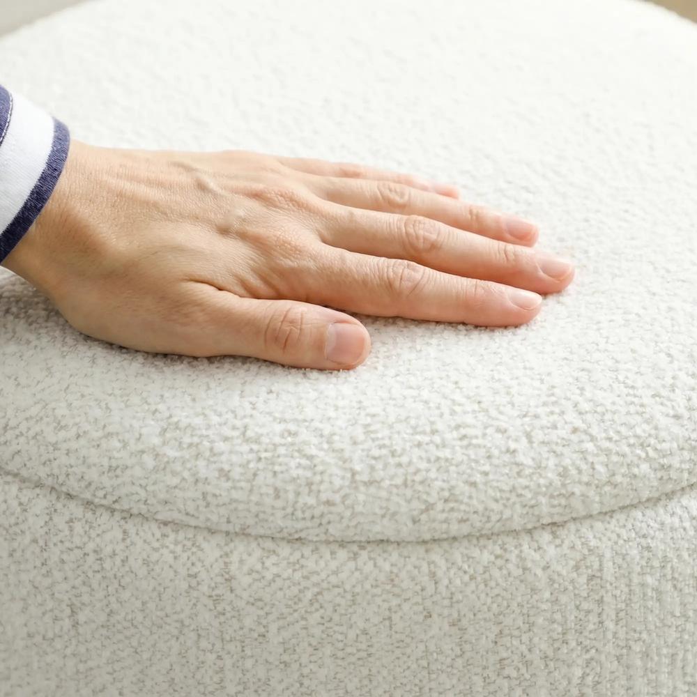 HOMCOM Nesting Round Ottoman with Storage Set of 2 Additional View 20