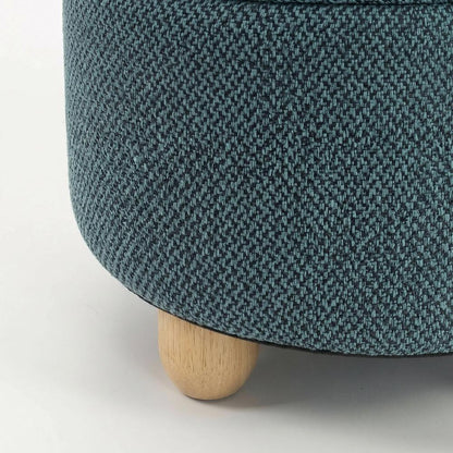 HOMCOM Storage Sitting Bench with Lid, Round Storage Ottoman with Rubberwood Legs Additional View 26
