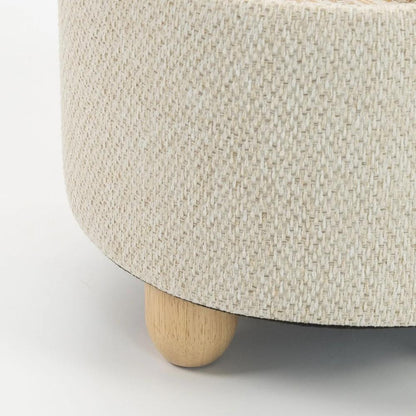 HOMCOM Storage Sitting Bench with Lid, Round Storage Ottoman with Rubberwood Legs Additional View 41