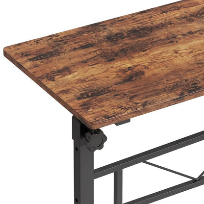 HOMCOM Overbed Table Adjustable Height Sofa Side Table with Wheels 80 x 40 cm Additional View 23