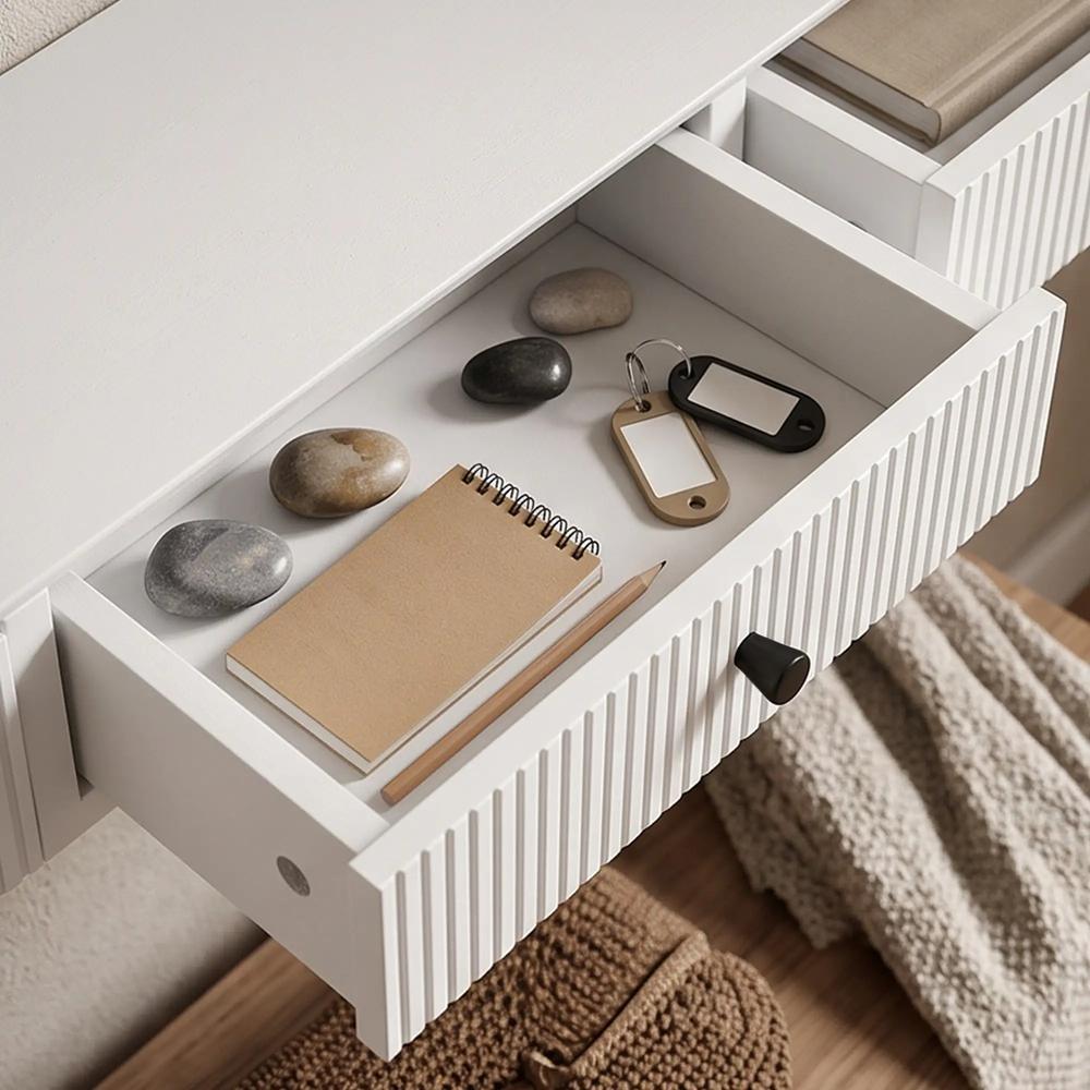 HOMCOM Shelf Wall-Mounted Storage Shelf Shelving Unit MDF 93 x 15 x 10 cm Entryway Kitchen Living Room Additional View 12