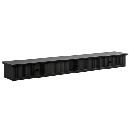 HOMCOM Shelf Wall-Mounted Storage Shelf Shelving Unit MDF 93 x 15 x 10 cm Entryway Kitchen Living Room Additional View 16