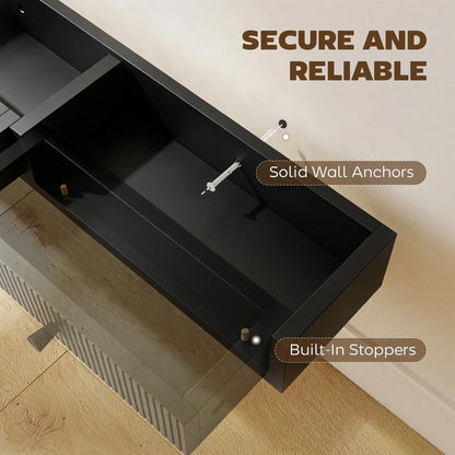 HOMCOM Shelf Wall-Mounted Storage Shelf Shelving Unit MDF 93 x 15 x 10 cm Entryway Kitchen Living Room Additional View 21