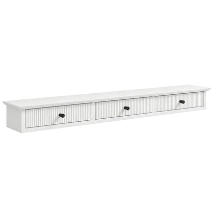 HOMCOM Shelf Wall-Mounted Storage Shelf Shelving Unit MDF 93 x 15 x 10 cm Entryway Kitchen Living Room