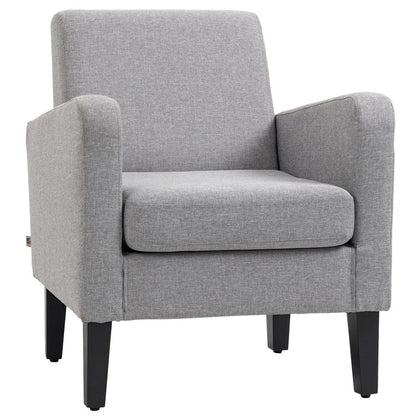 HOMCOM Linen-Look Boxy Armchair Additional View 12