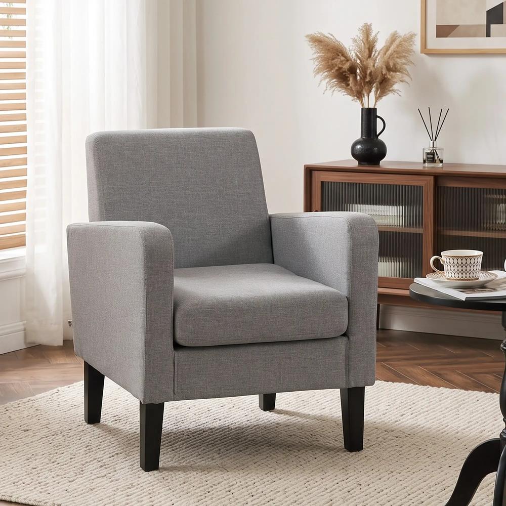 HOMCOM Linen-Look Boxy Armchair Additional View 21