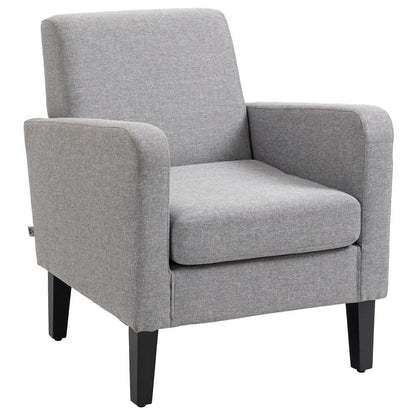 HOMCOM Linen-Look Boxy Armchair Additional View 22