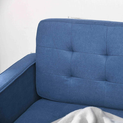 HOMCOM Modern Loveseat Sofa, Compact 2 Seater Sofa with Hidden Storage, 117cm Tufted Cotton Couch with Wood Legs Additional View 19