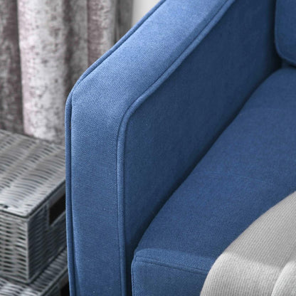 HOMCOM Modern Loveseat Sofa, Compact 2 Seater Sofa with Hidden Storage, 117cm Tufted Cotton Couch with Wood Legs Additional View 20