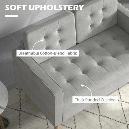 HOMCOM 2 Seater Storage Sofa, Fabric Couch with Hidden Under Seat Storage, Thick Cushions, Compact Space Saving Settee with Rubberwood Legs for Living Room, Apartment Additional View 15