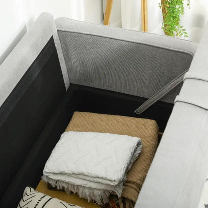HOMCOM 2 Seater Storage Sofa, Fabric Couch with Hidden Under Seat Storage, Thick Cushions, Compact Space Saving Settee with Rubberwood Legs for Living Room, Apartment Additional View 21