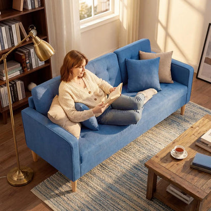 HOMCOM 3 Seater Sofa, 169cm Couch with Hidden Storage, Wood Legs Additional View 18
