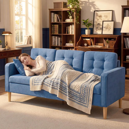 HOMCOM 3 Seater Sofa, 169cm Couch with Hidden Storage, Wood Legs Additional View 20