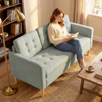HOMCOM 3 Seater Sofa, 169cm Couch with Hidden Storage, Wood Legs Additional View 7