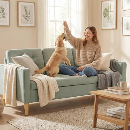 HOMCOM 3 Seater Sofa, 169cm Couch with Hidden Storage, Wood Legs Additional View 8