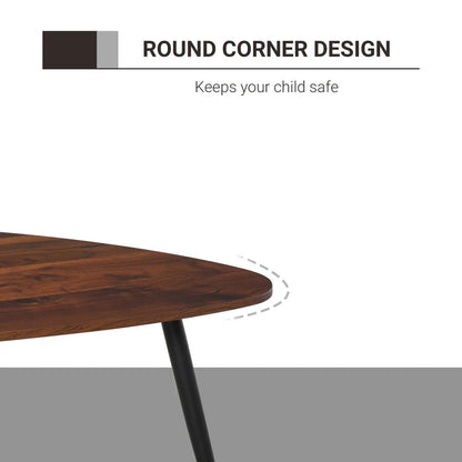 HOMCOM Set of Two Scandinavian-Style Coffee Tables - Walnut Additional View 8