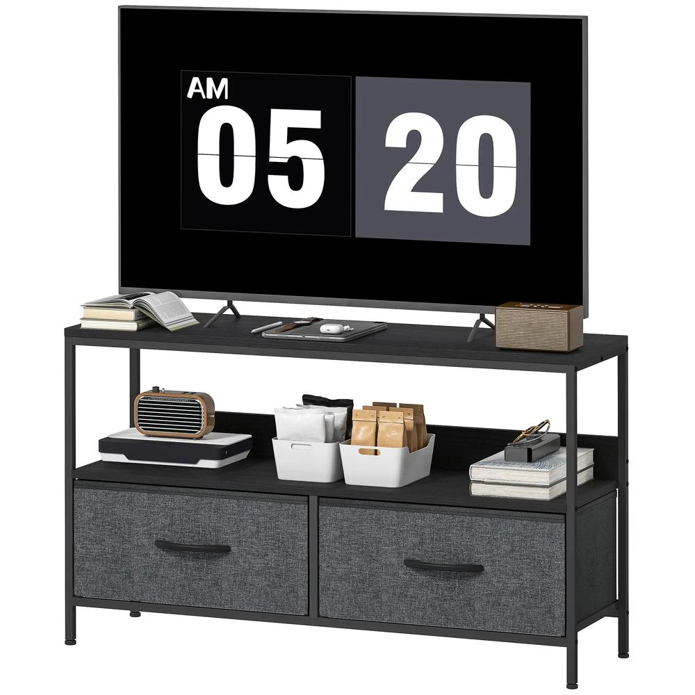 HOMCOM TV Stand Cabinet with 2 Foldable Drawers Additional View 11