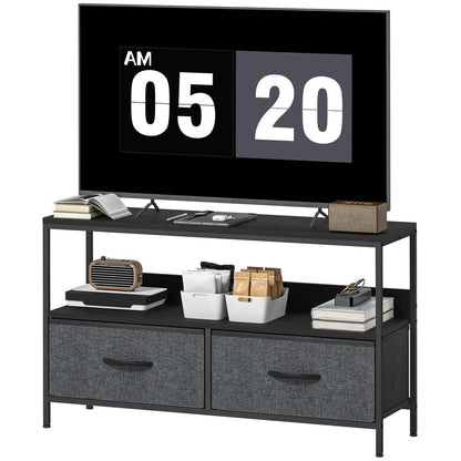 HOMCOM TV Stand Cabinet with 2 Foldable Drawers Additional View 11