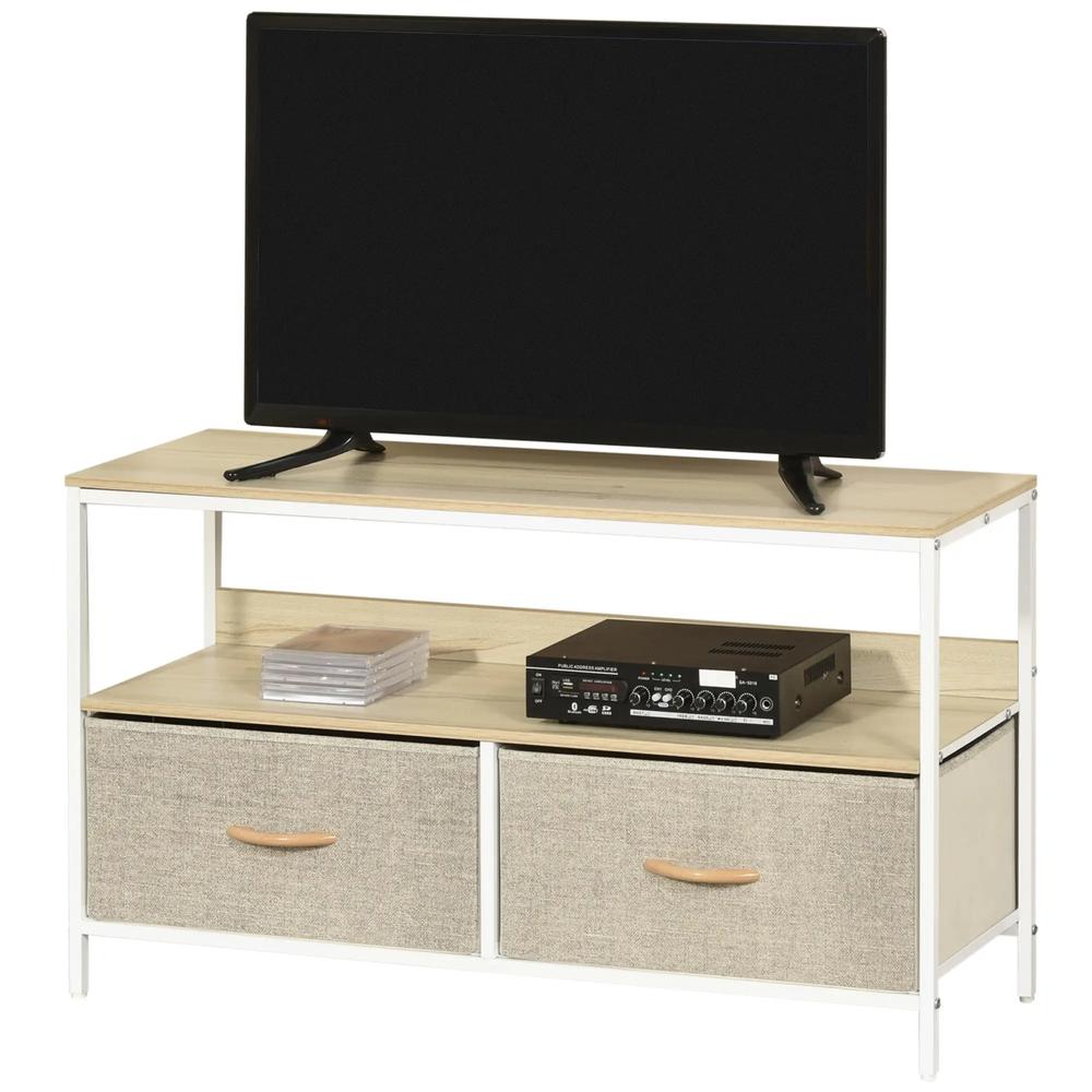 HOMCOM TV Stand Cabinet with 2 Foldable Drawers Additional View 21