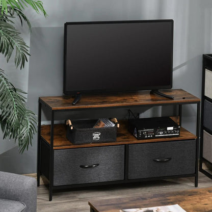 HOMCOM TV Stand Cabinet with 2 Foldable Drawers Additional View 23