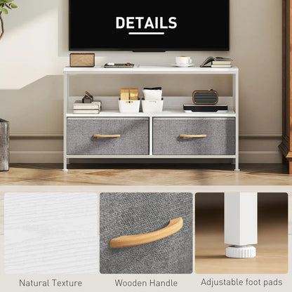 HOMCOM TV Stand Cabinet with 2 Foldable Drawers Additional View 37