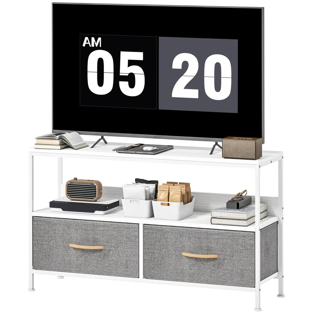 HOMCOM TV Stand Cabinet with 2 Foldable Drawers Additional View 41