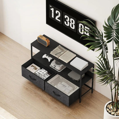 HOMCOM TV Stand Cabinet with 2 Foldable Drawers Additional View 8