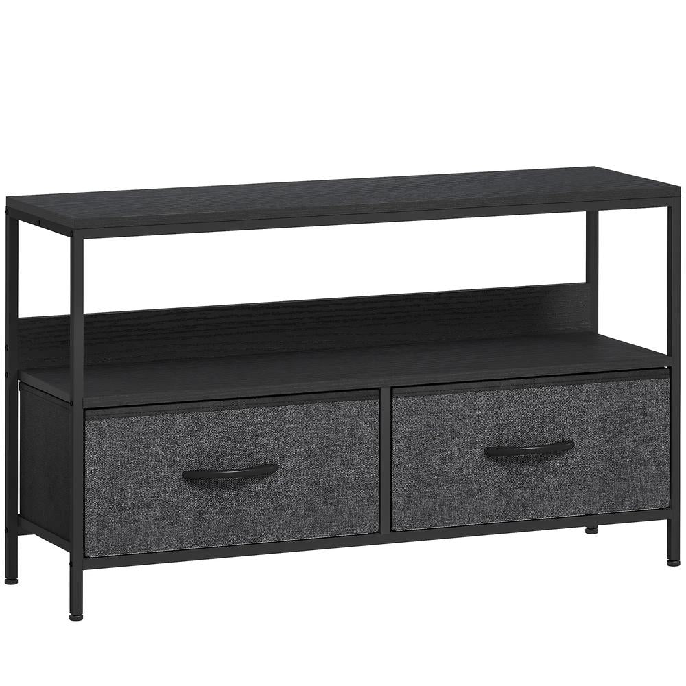HOMCOM TV Stand Cabinet with 2 Foldable Drawers