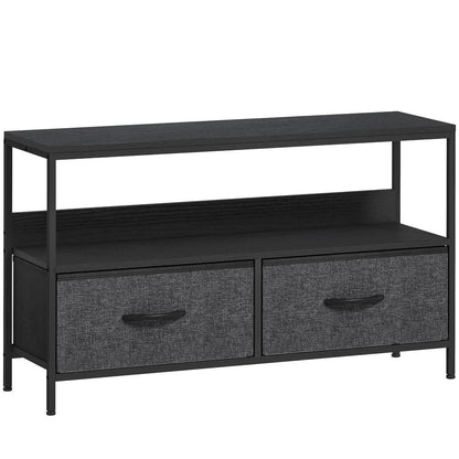 HOMCOM TV Stand Cabinet with 2 Foldable Drawers