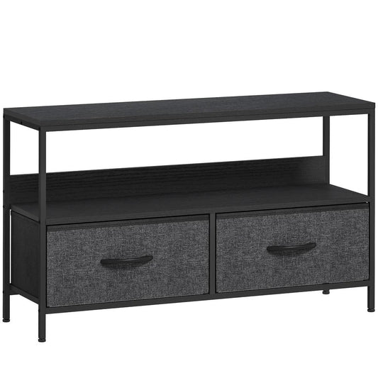 HOMCOM TV Stand Cabinet with 2 Foldable Drawers
