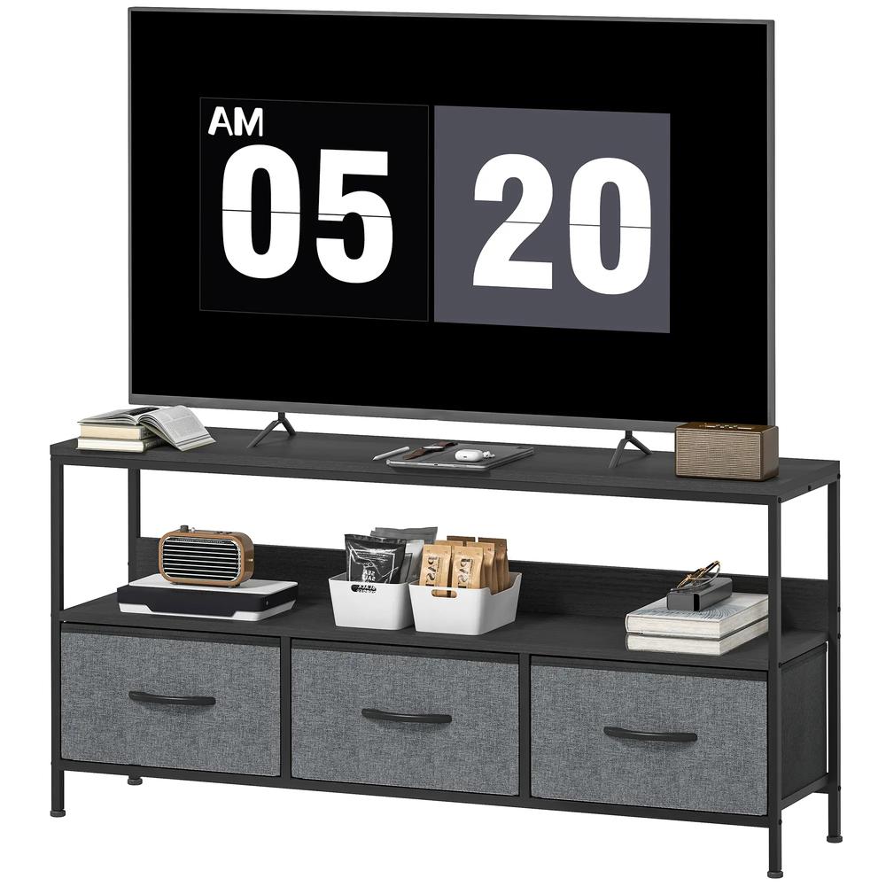 HOMCOM TV Stand Cabinet with 3 Foldable Drawers Additional View 11