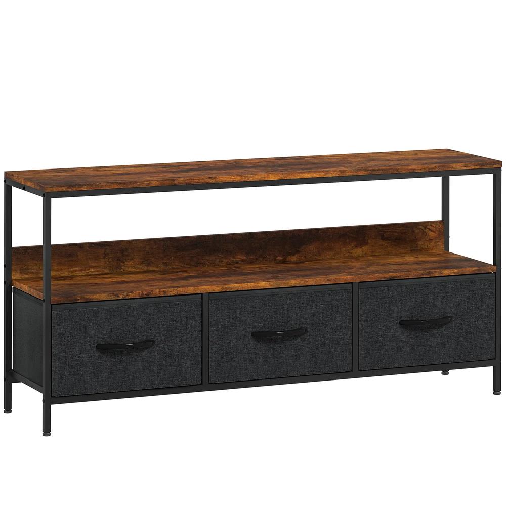 HOMCOM TV Stand Cabinet with 3 Foldable Drawers Additional View 12