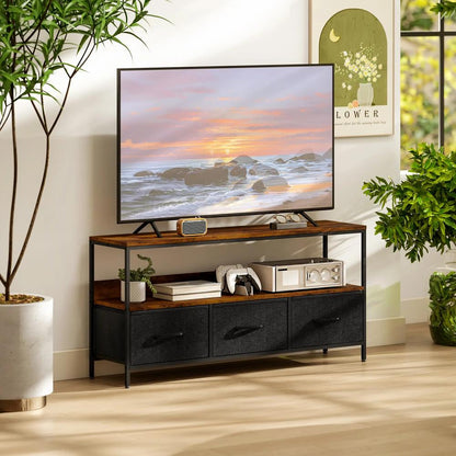 HOMCOM TV Stand Cabinet with 3 Foldable Drawers Additional View 13
