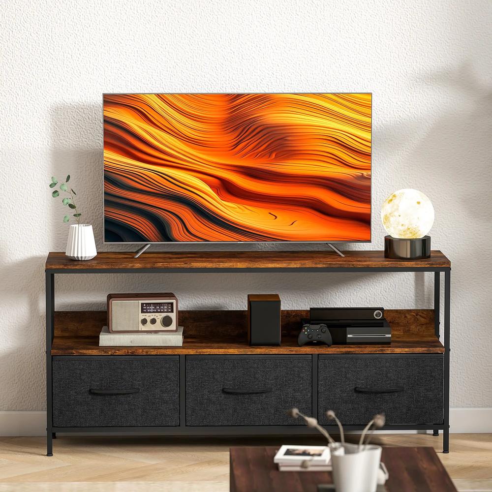 HOMCOM TV Stand Cabinet with 3 Foldable Drawers Additional View 20