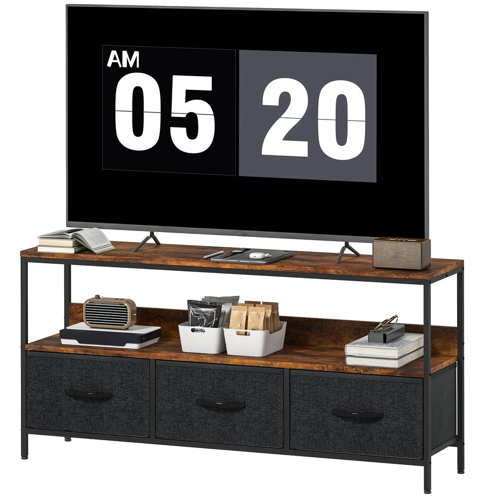 HOMCOM TV Stand Cabinet with 3 Foldable Drawers Additional View 22