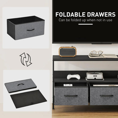 HOMCOM TV Stand Cabinet with 3 Foldable Drawers Additional View 4