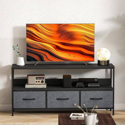HOMCOM TV Stand Cabinet with 3 Foldable Drawers Additional View 9