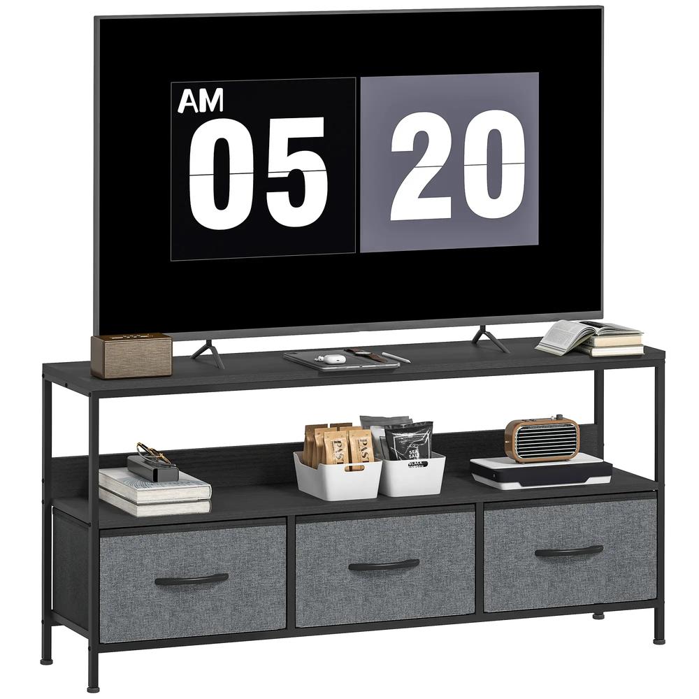 HOMCOM TV Stand Cabinet with 3 Foldable Drawers Additional View 10