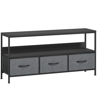 HOMCOM TV Stand Cabinet with 3 Foldable Drawers