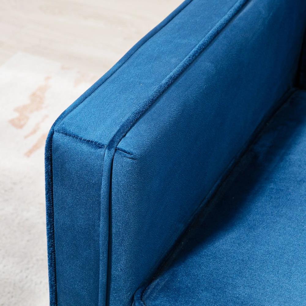 HOMCOM Velvet-Feel Three-Seater Sofa Bed Additional View 7