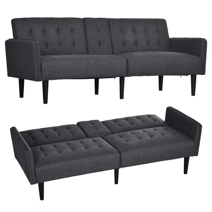 HOMCOM Three-Seater Sofa Bed, with Cupholders Additional View 12