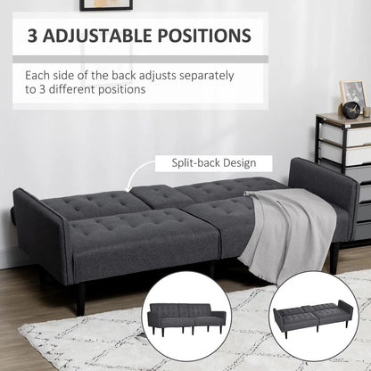 HOMCOM Three-Seater Sofa Bed, with Cupholders Additional View 17